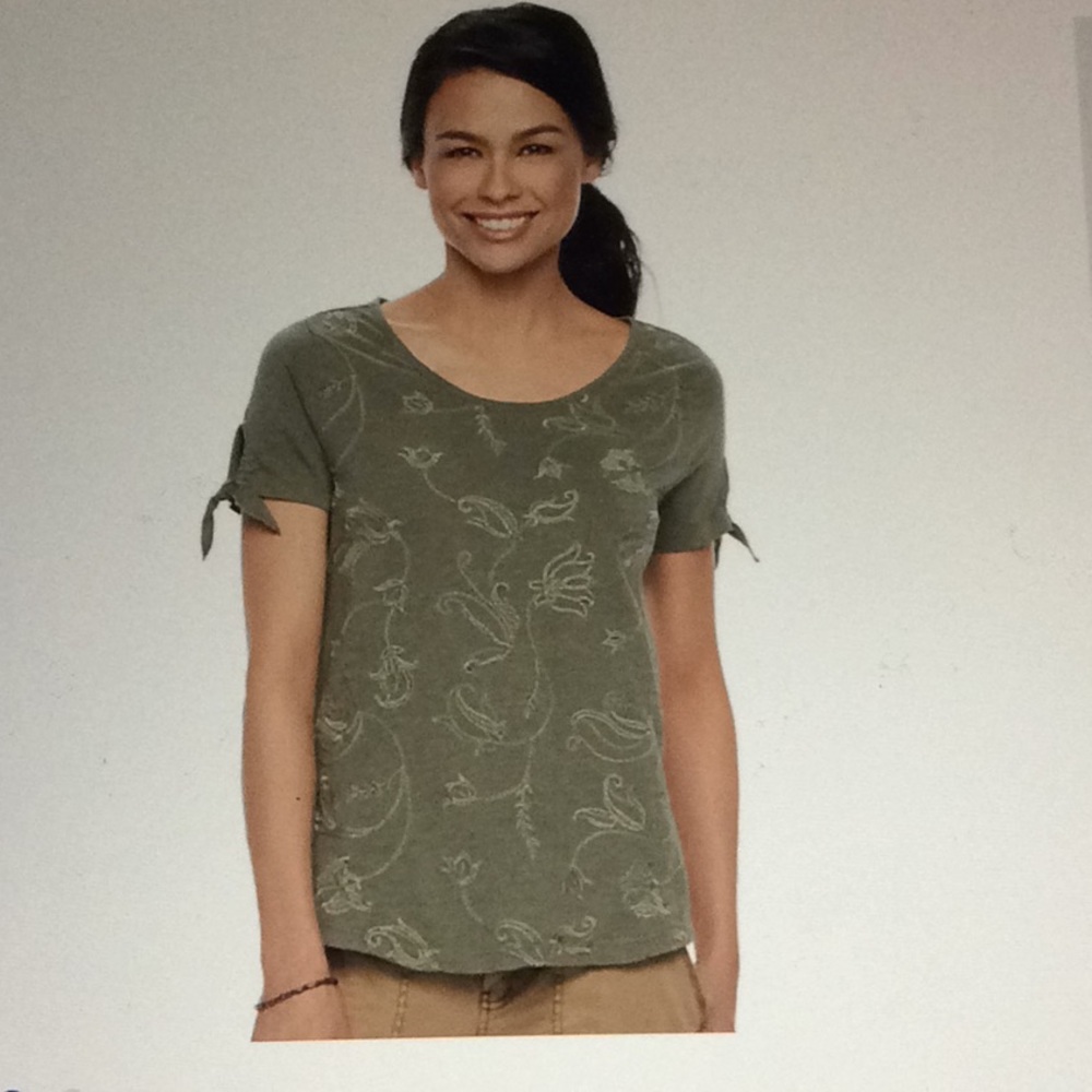Sonoma Embroidered Tie-Sleeve Tshirt